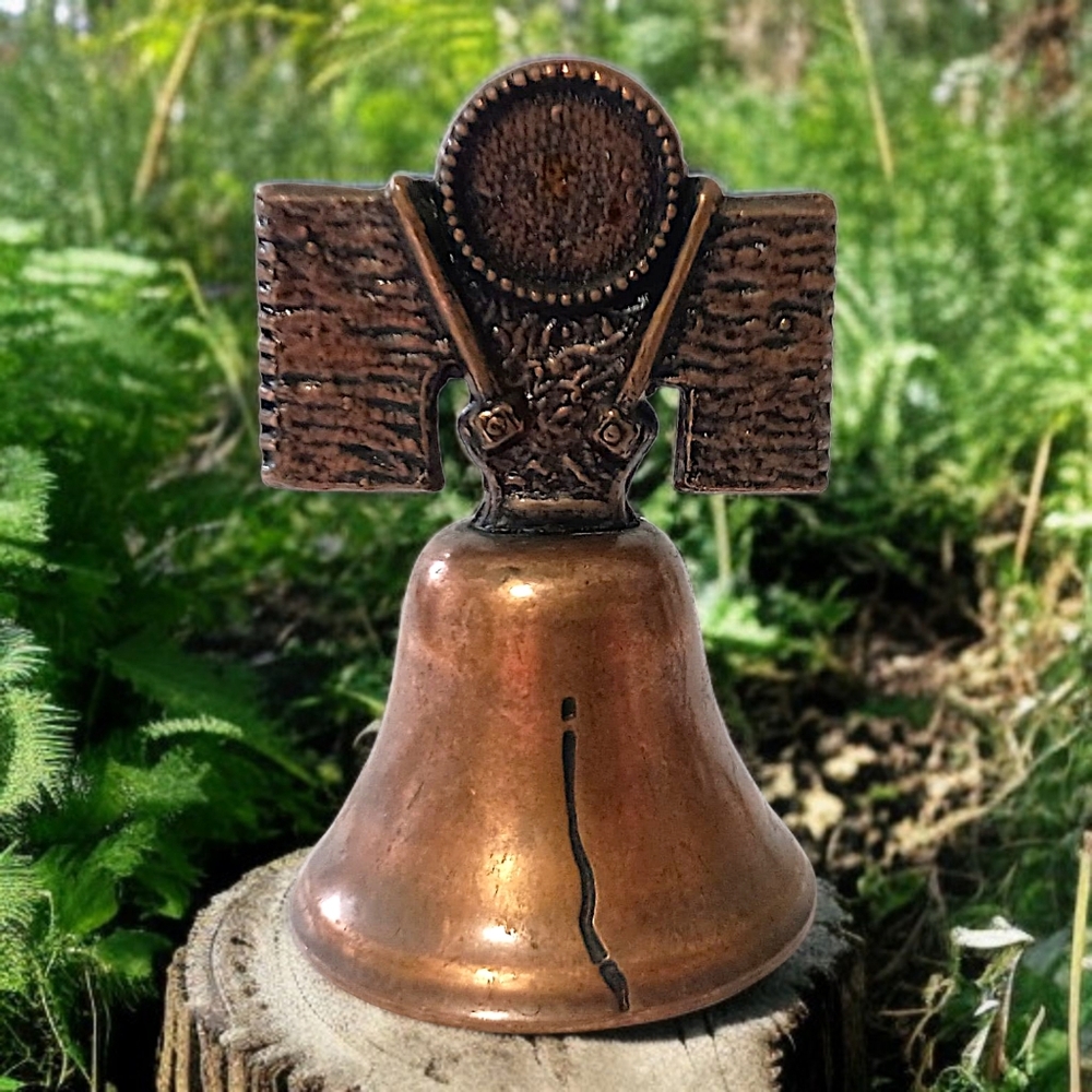 Vintage Liberty Bell MINI Figure Copper Metal Made In USA Souvenir Patriotic